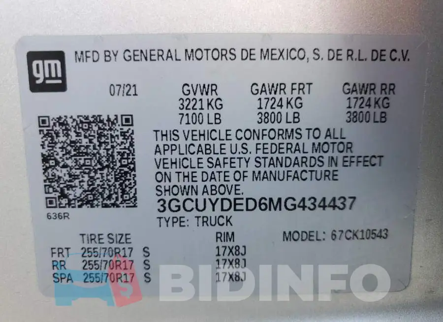 3GCUYDED6MG434437 Photo# 12