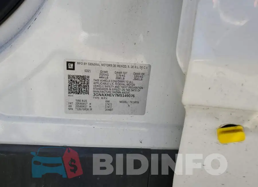 3GNAXHEV7MS149076 Photo# 13