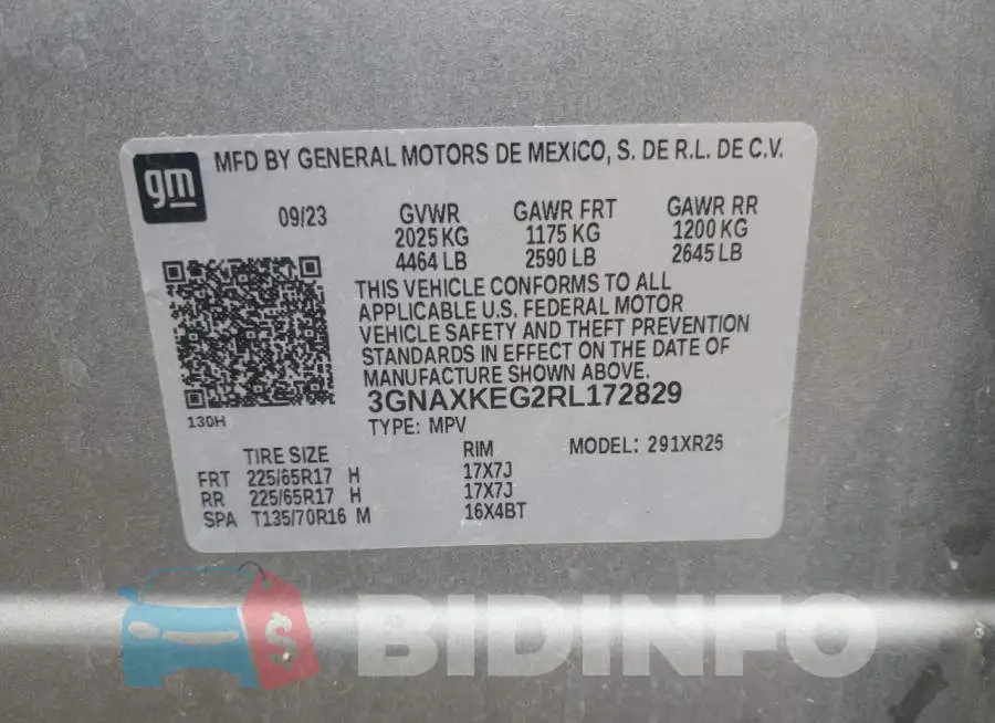 3GNAXKEG2RL172829 Photo# 13