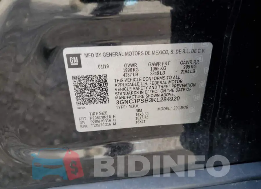 3GNCJPSB3KL284920 Photo# 13