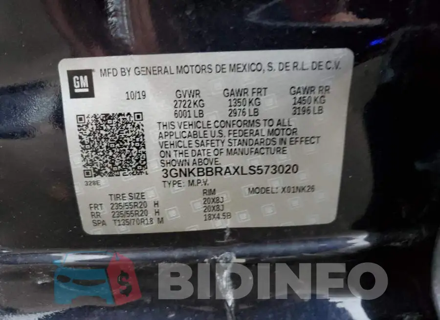 3GNKBBRAXLS573020 Photo# 13