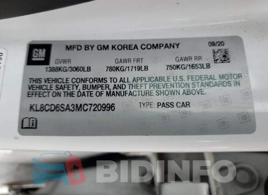 KL8CD6SA3MC720996 Photo# 13