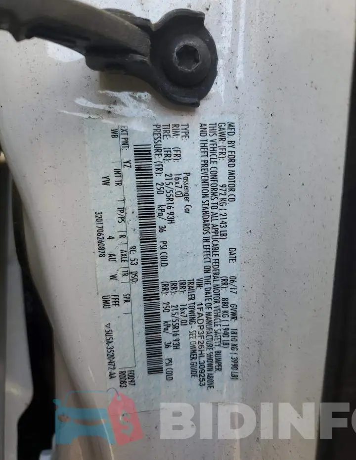 1FADP3F26HL309253 Photo# 12