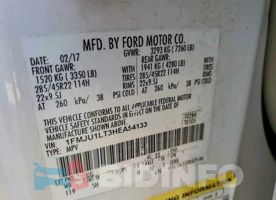 1FMJU1LT3HEA54133 Photo# 12