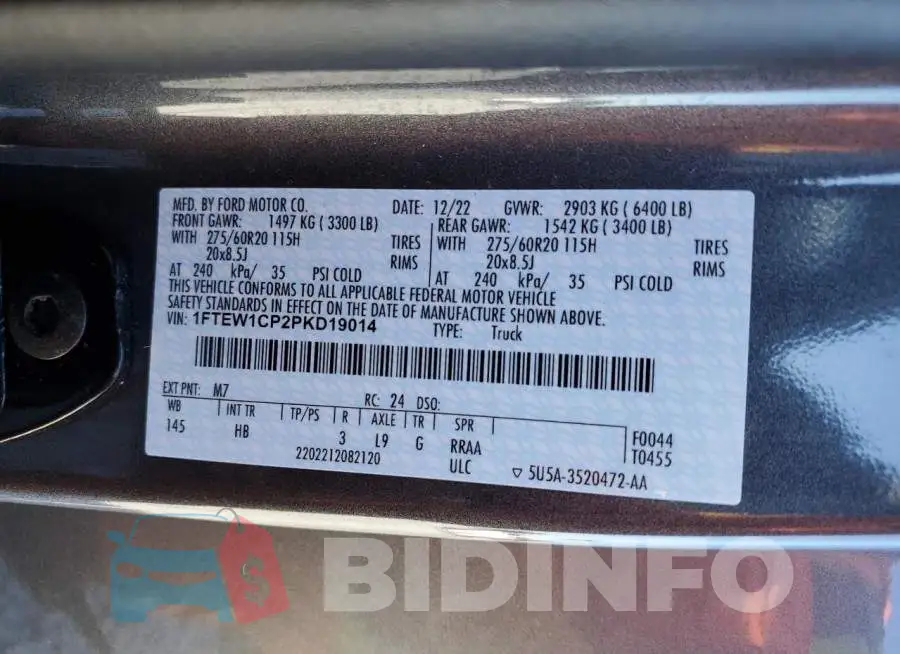1FTEW1CP2PKD19014 Photo# 13