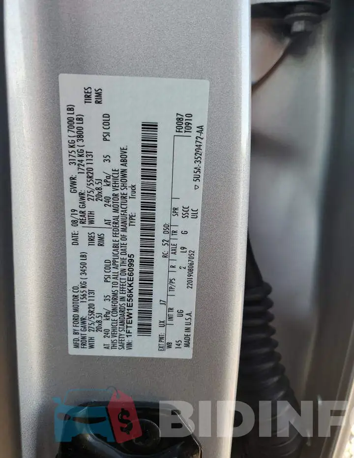1FTEW1E56KKE60995 Photo# 12