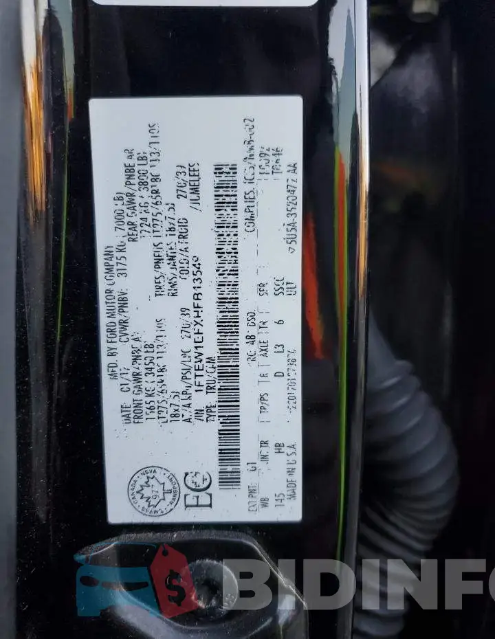 1FTEW1EFXHFB13549 Photo# 12