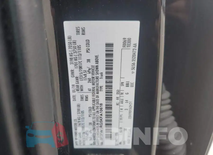 1FTFW1RG5KFA10618 Photo# 13