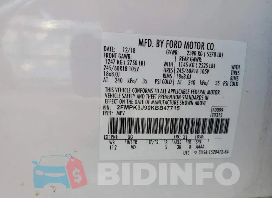 2FMPK3J90KBB47715 Photo# 14