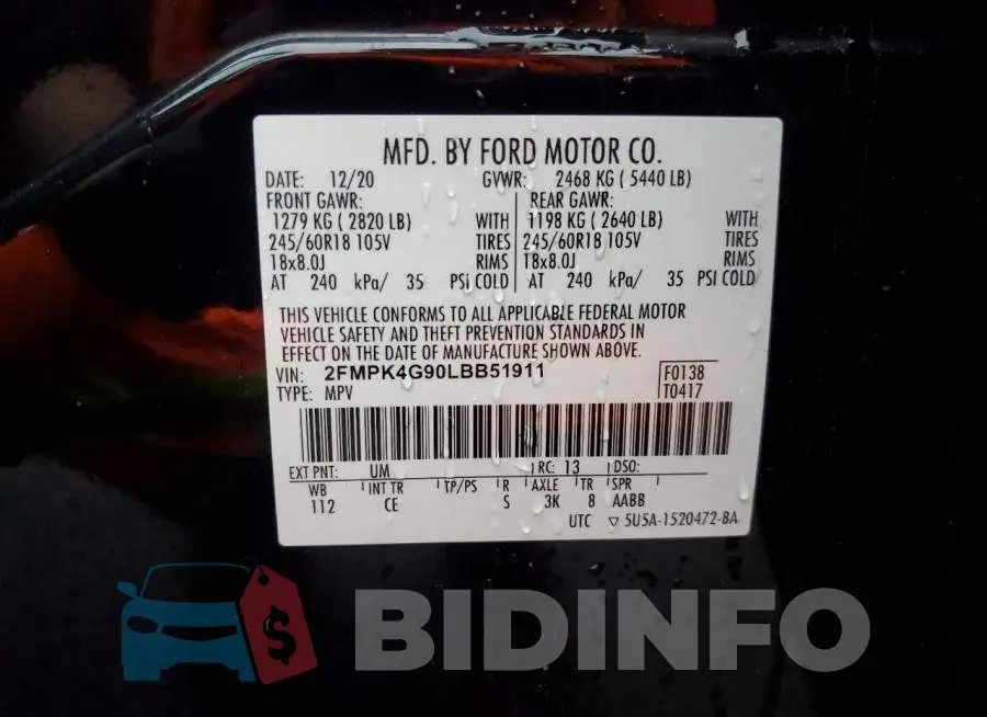2FMPK4G90LBB51911 Photo# 13