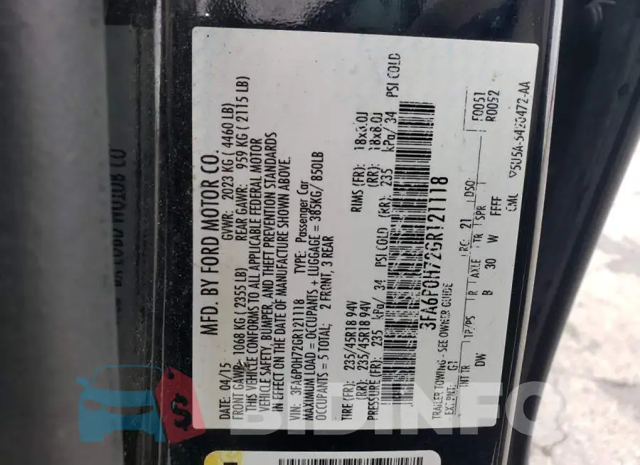 3FA6P0H72GR121118 Photo# 14
