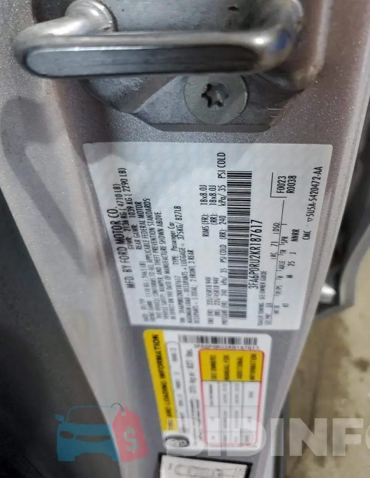 3FA6P0RU2KR187617 Photo# 12