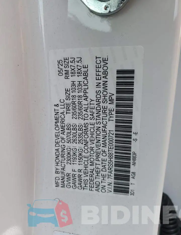 7FARS5H88TE000721 Photo# 13
