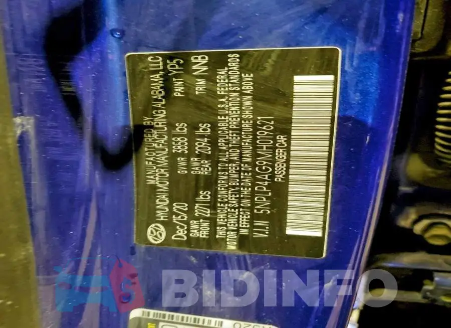 5NPLP4AG9MH019621 Photo# 12