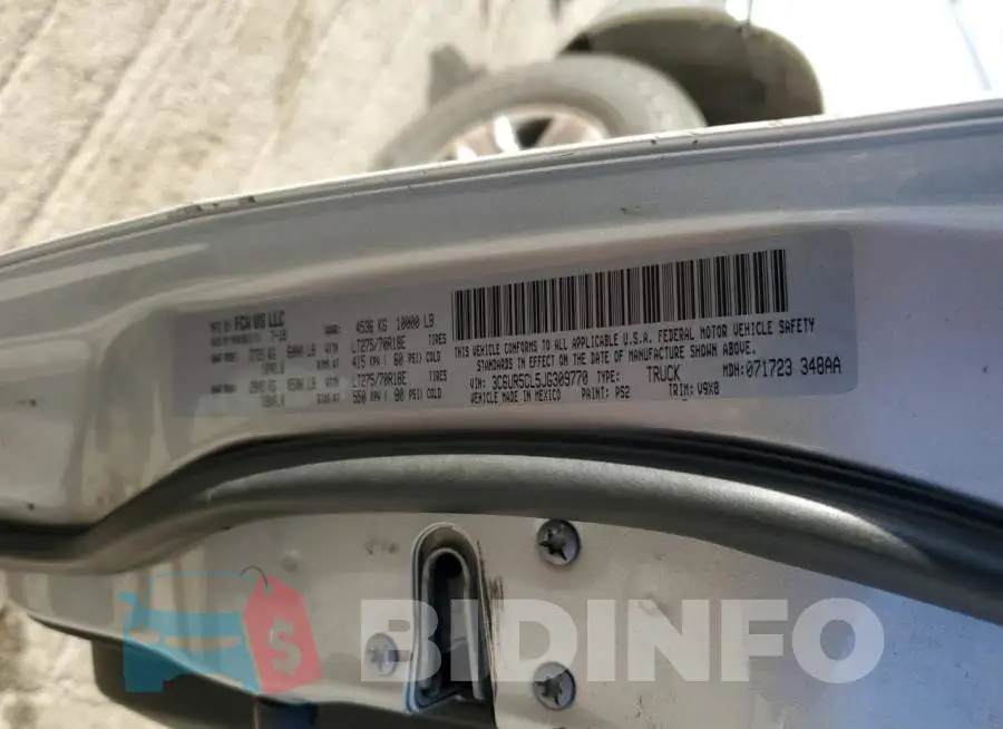 3C6UR5CL5JG309770 Photo# 12