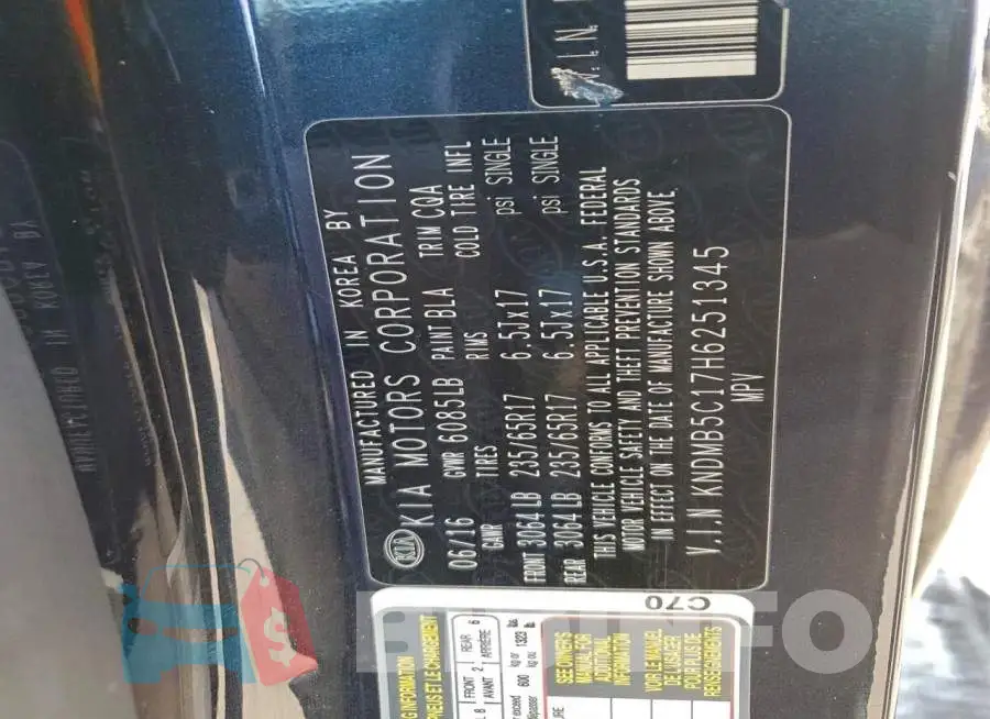 KNDMB5C17H6251345 Photo# 13