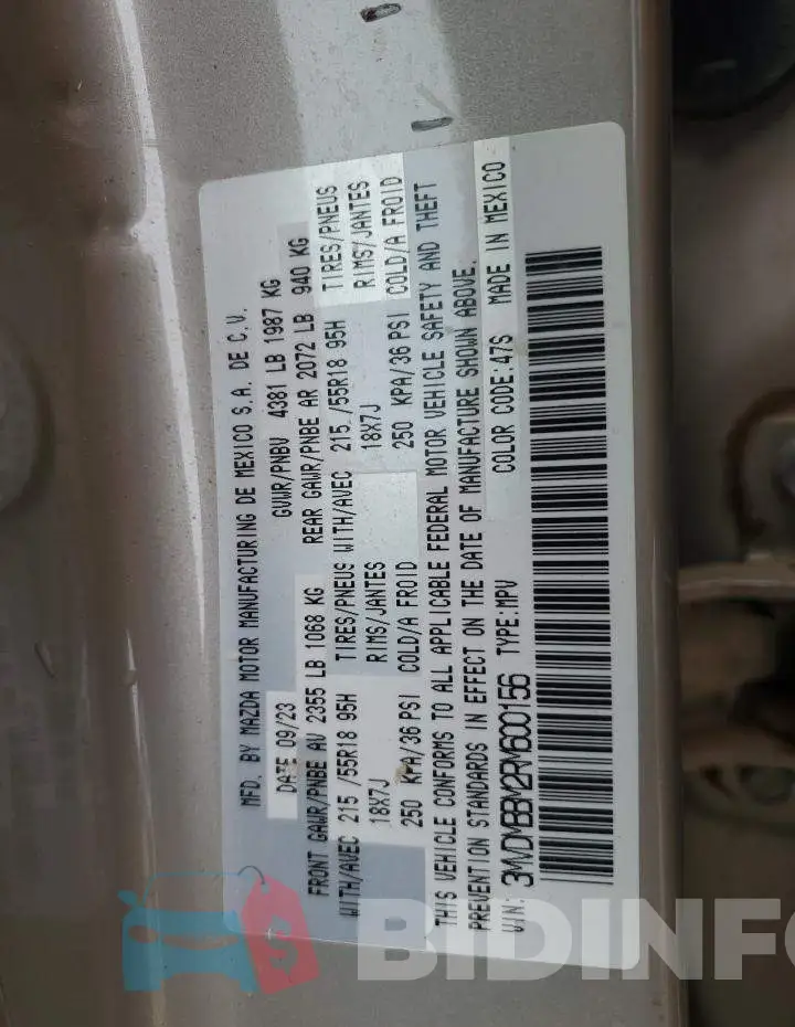 3MVDMBBM2RM600156 Photo# 14