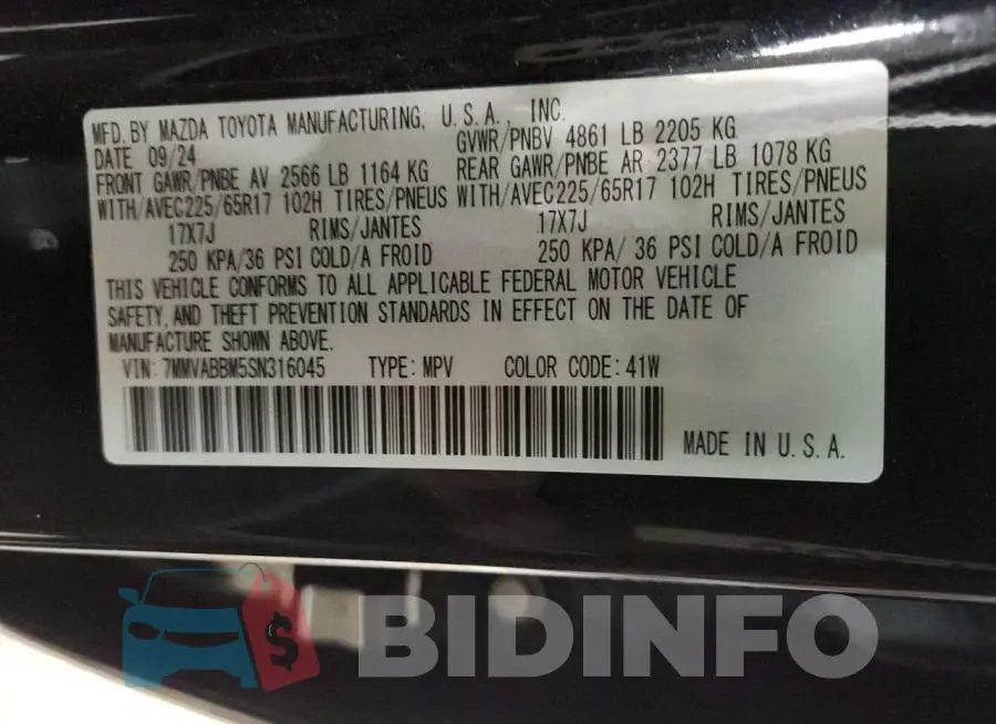 7MMVABBM5SN316045 Photo# 14