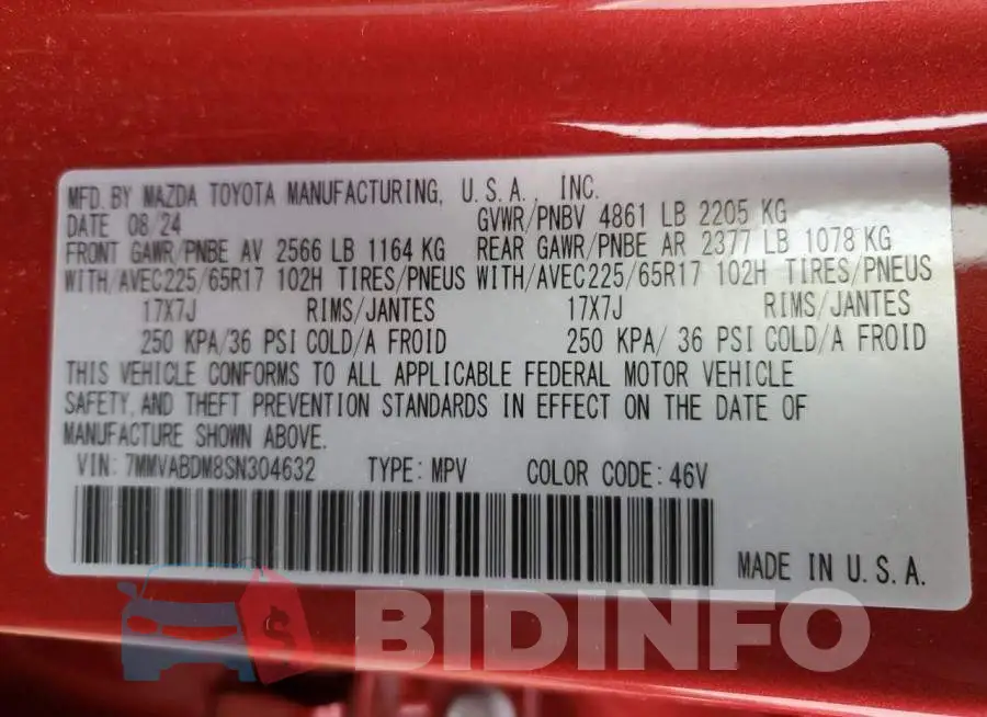 7MMVABDM8SN304632 Photo# 12