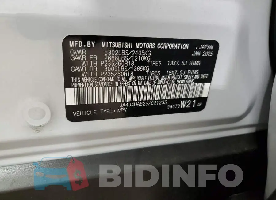 JA4J4UA82SZ021235 Photo# 13