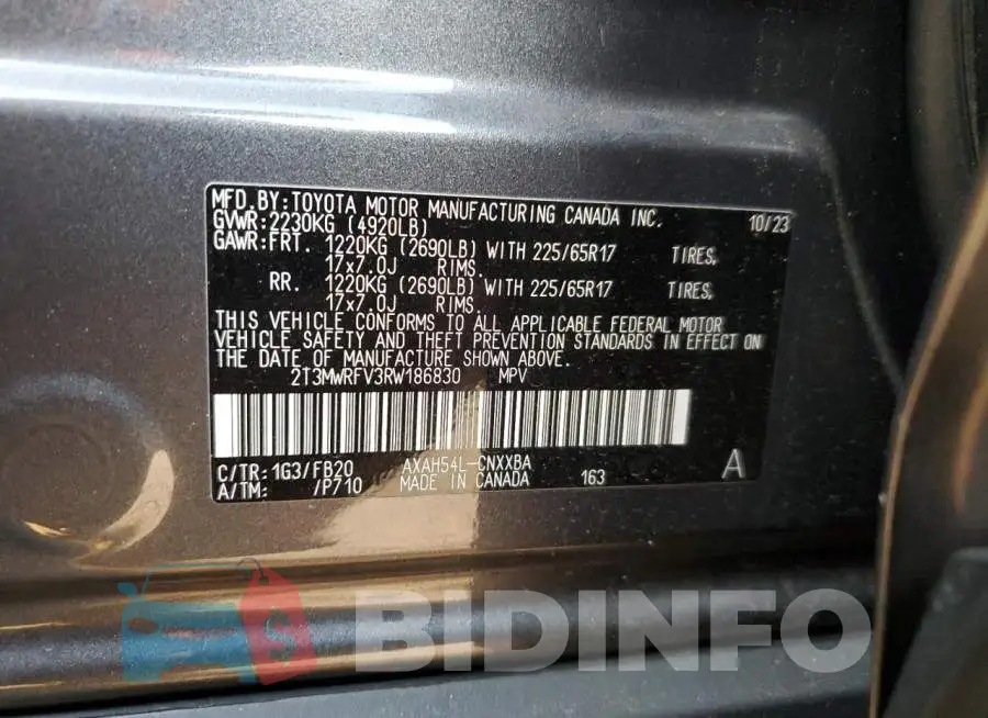 2T3MWRFV3RW186830 Photo# 13