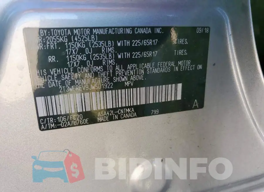 2T3WFREV9JW501922 Photo# 12