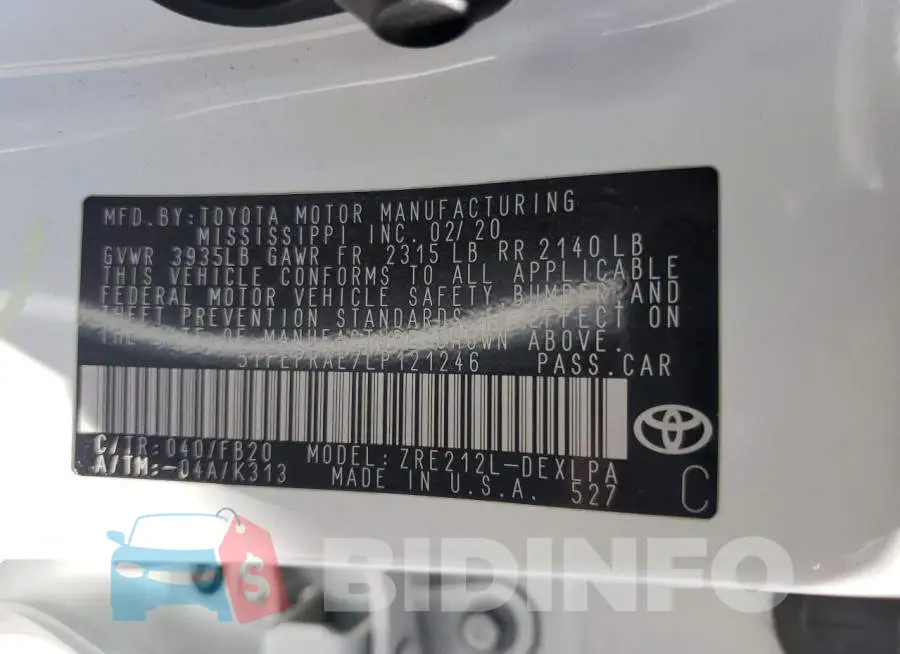 5YFEPRAE7LP121246 Photo# 12