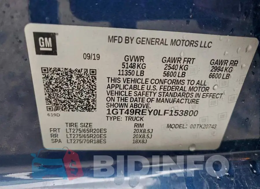 1GT49REY0LF153800 Photo# 12
