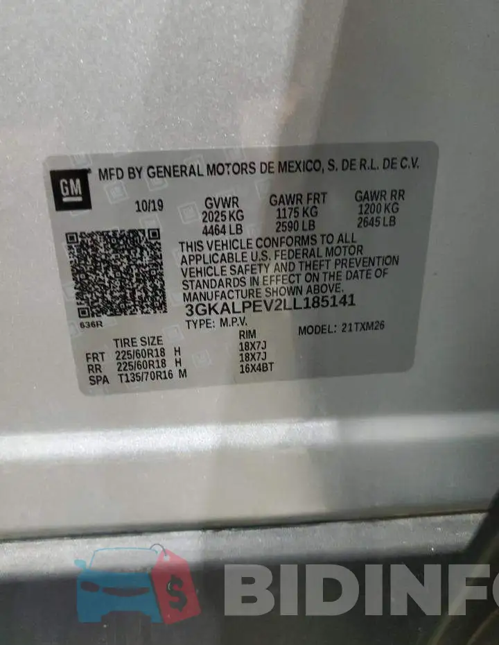 3GKALPEV2LL185141 Photo# 13