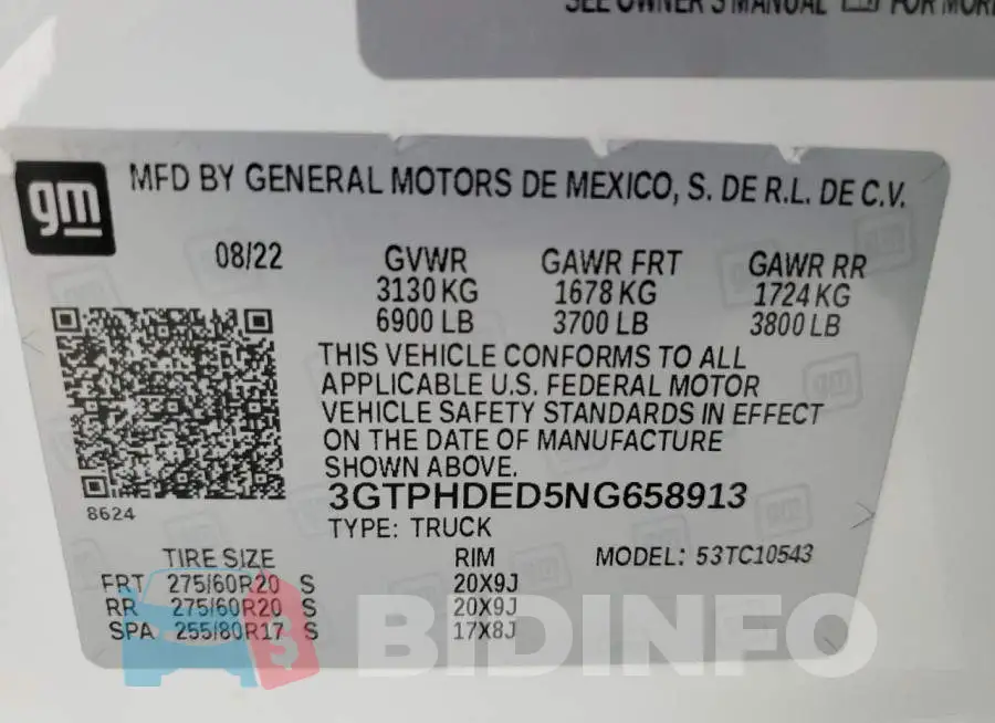 3GTPHDED5NG658913 Photo# 12