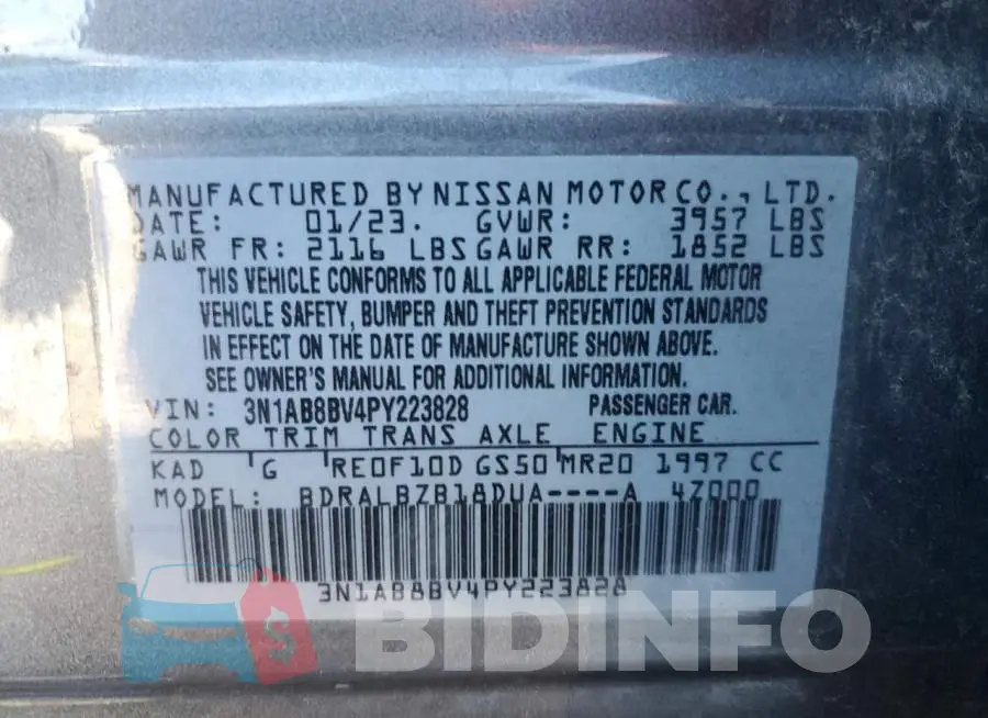 3N1AB8BV4PY223828 Photo# 13
