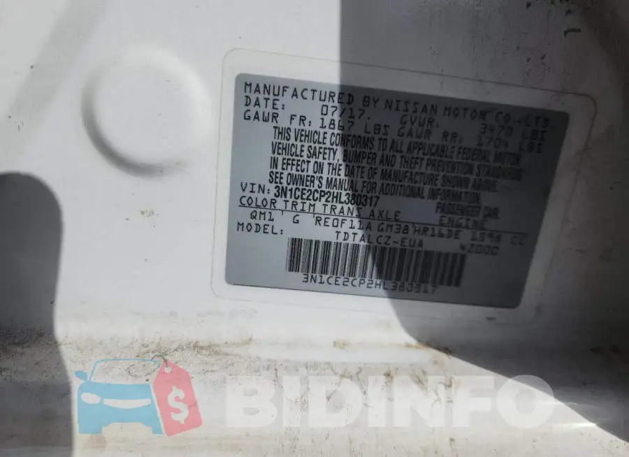 3N1CE2CP2HL380317 Photo# 12