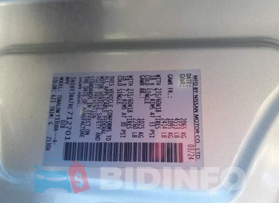5N1BT3BA7RC712701 Photo# 13