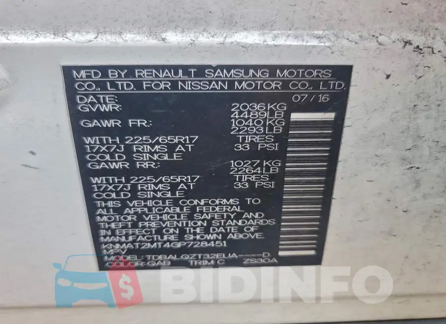 KNMAT2MT4GP728451 Photo# 13