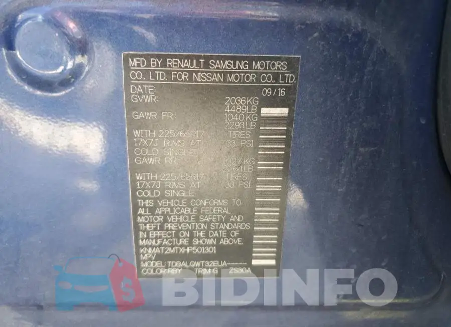 KNMAT2MTXHP501301 Photo# 13