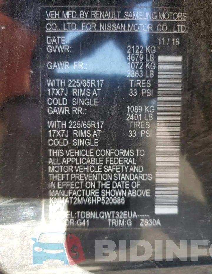 KNMAT2MV6HP520686 Photo# 13