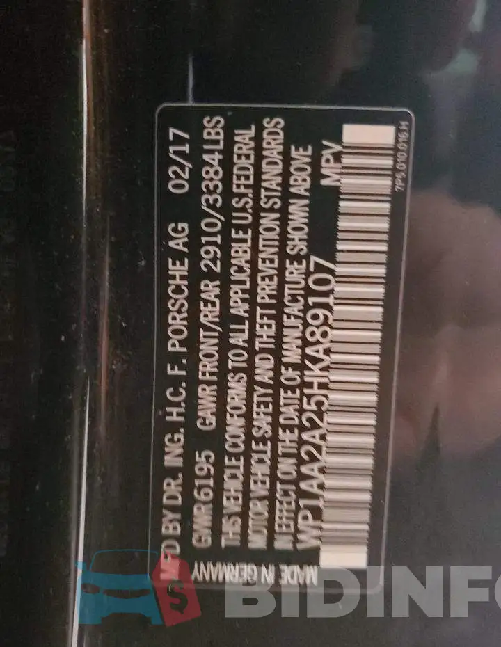 WP1AA2A25HKA89107 Photo# 12