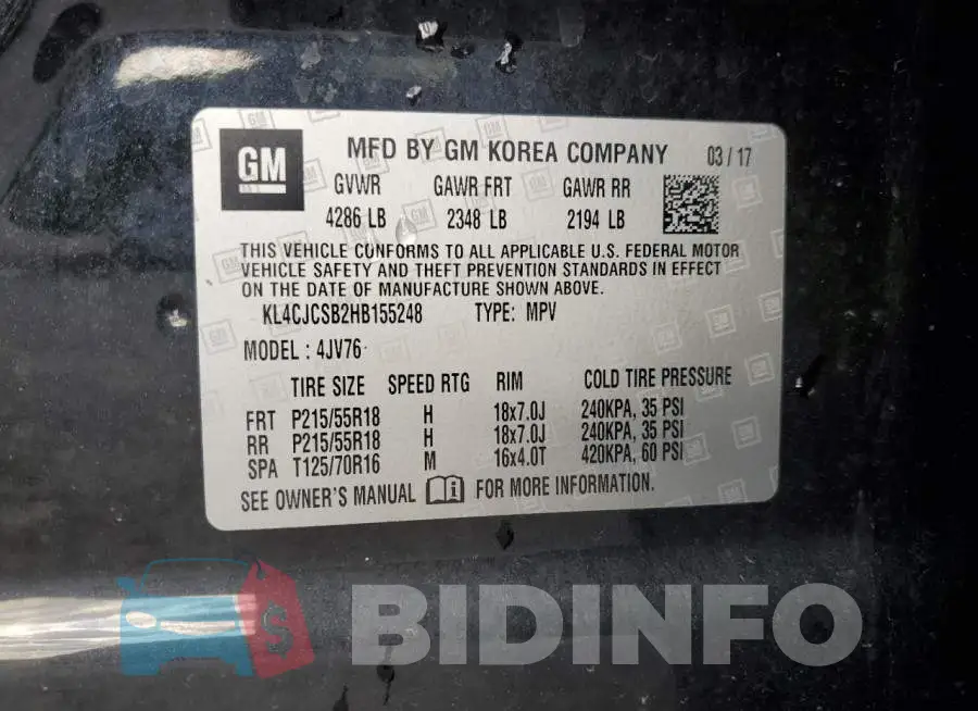 KL4CJCSB2HB155248 Photo# 12