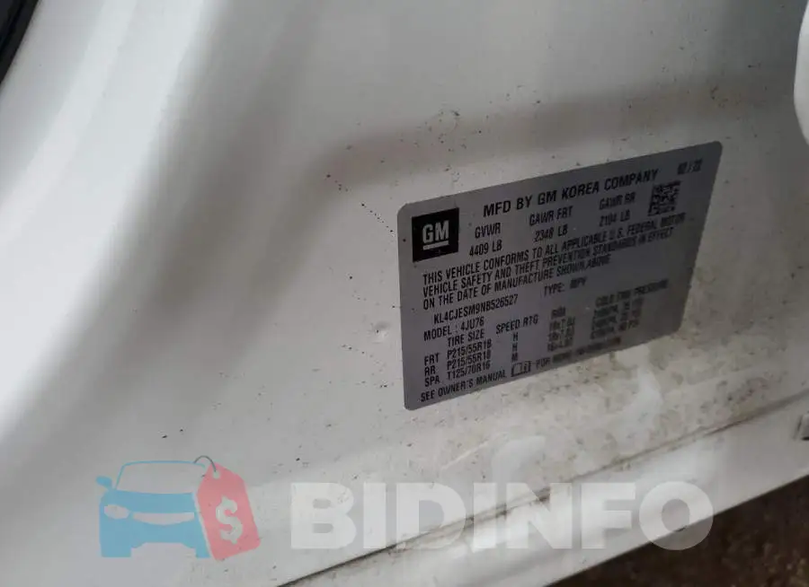 KL4CJESM9NB526527 Photo# 13
