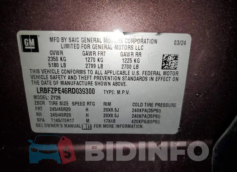 LRBFZPE46RD039300 Photo# 13