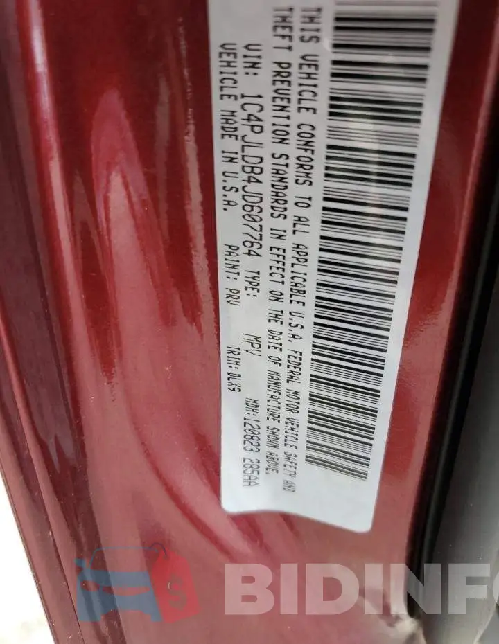 1C4PJLDB4JD607764 Photo# 13