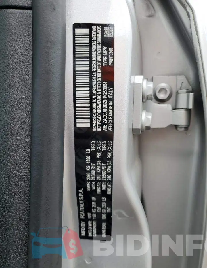 ZACCJBBB2HPG50054 Photo# 12