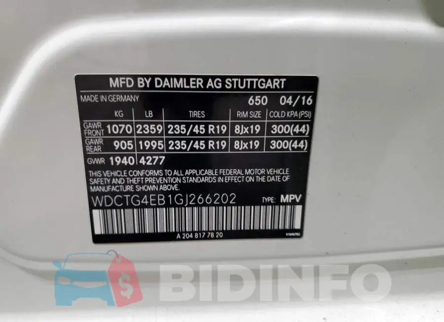 WDCTG4EB1GJ266202 Photo# 13