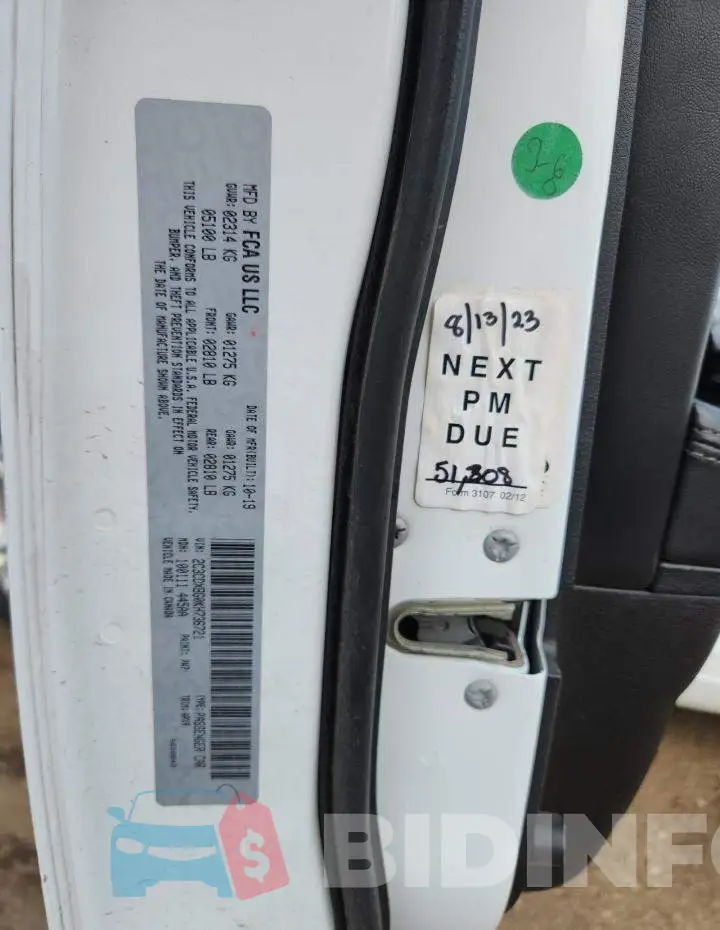 2C3CDXBG0KH736721 Photo# 12