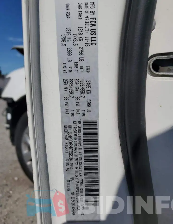 3C4PDCABXHT552334 Photo# 14