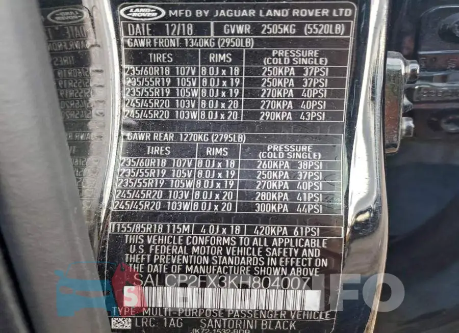 SALCP2FX3KH804007 Photo# 13