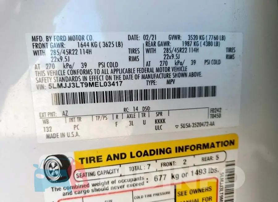 5LMJJ3LT9MEL03417 Photo# 14