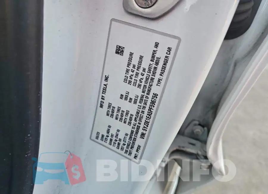 5YJ3E1EA5PF596756 Photo# 12
