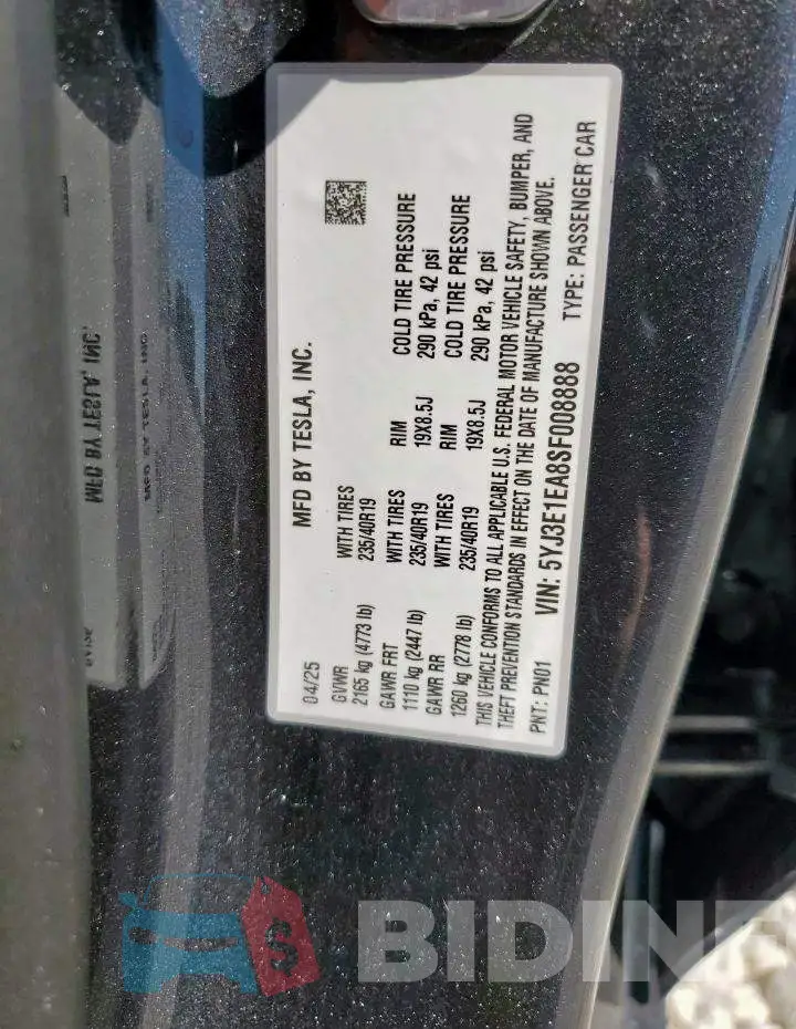 5YJ3E1EA8SF008888 Photo# 12