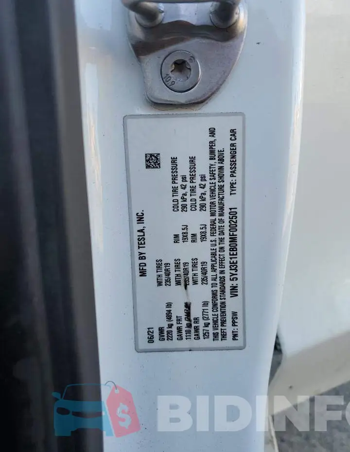 5YJ3E1EB0MF002501 Photo# 12